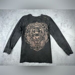 Affliction Shirt Mens Large Live Fast  Thermal Reversible American Customs